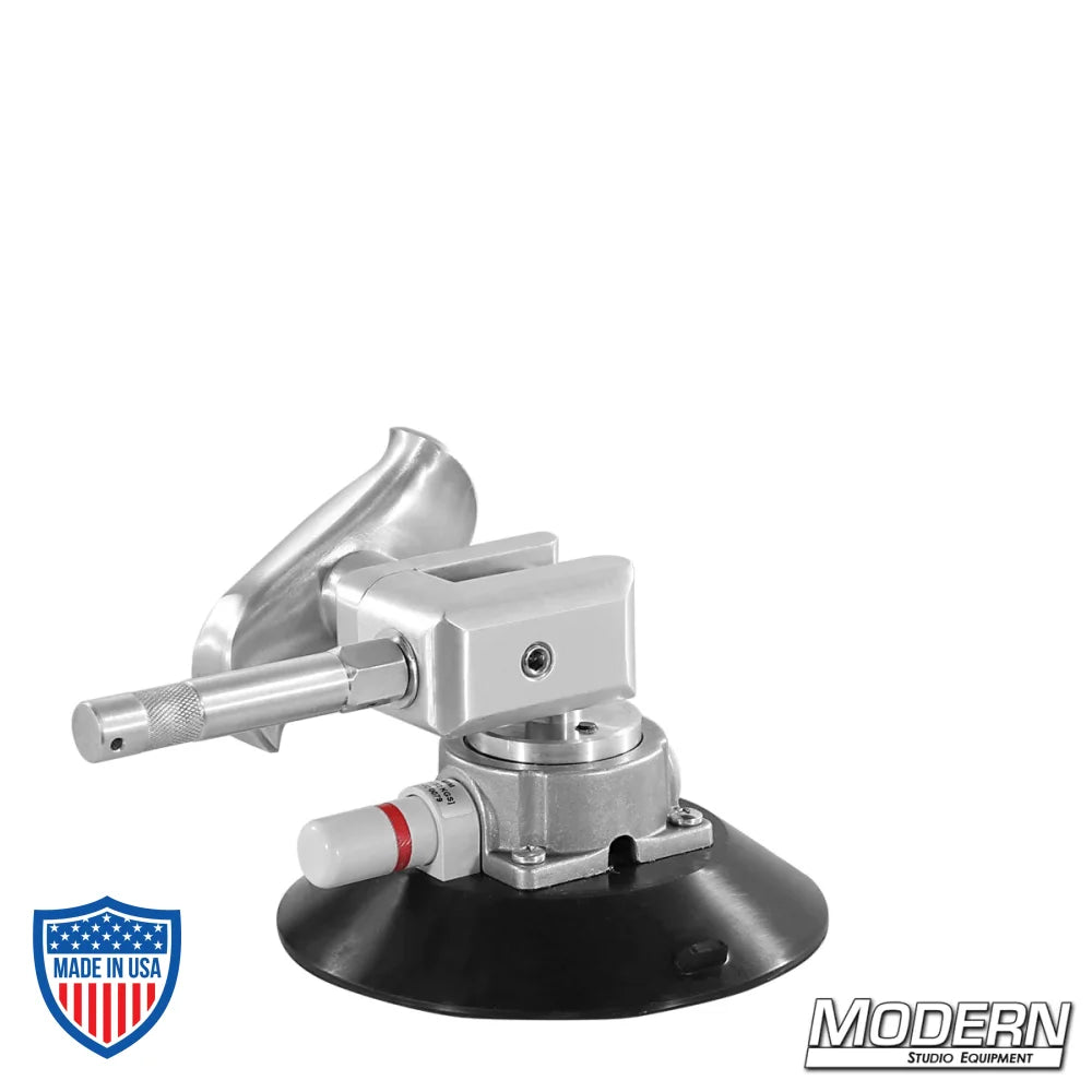 6" Suction Cup with Swivel 5/8" Baby Pin for film grip rigging by Wood's Powr-Grip.