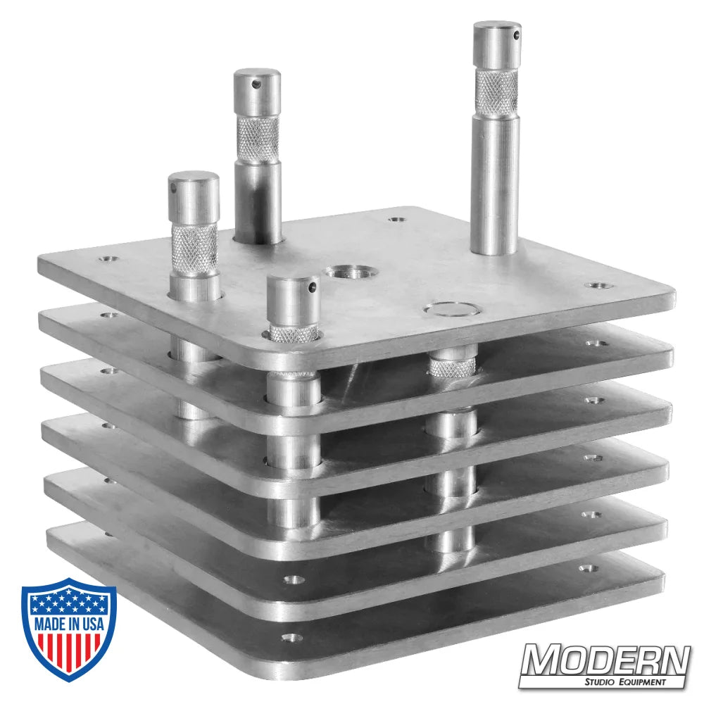 6" X Stacking Plates (Set Of 6) With 5/8" Baby Pins