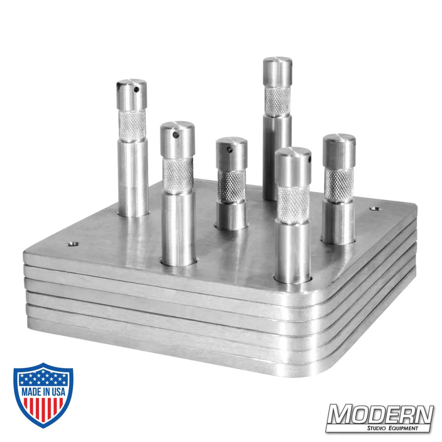 6" X Stacking Plates (Set Of 6) With 5/8" Baby Pins