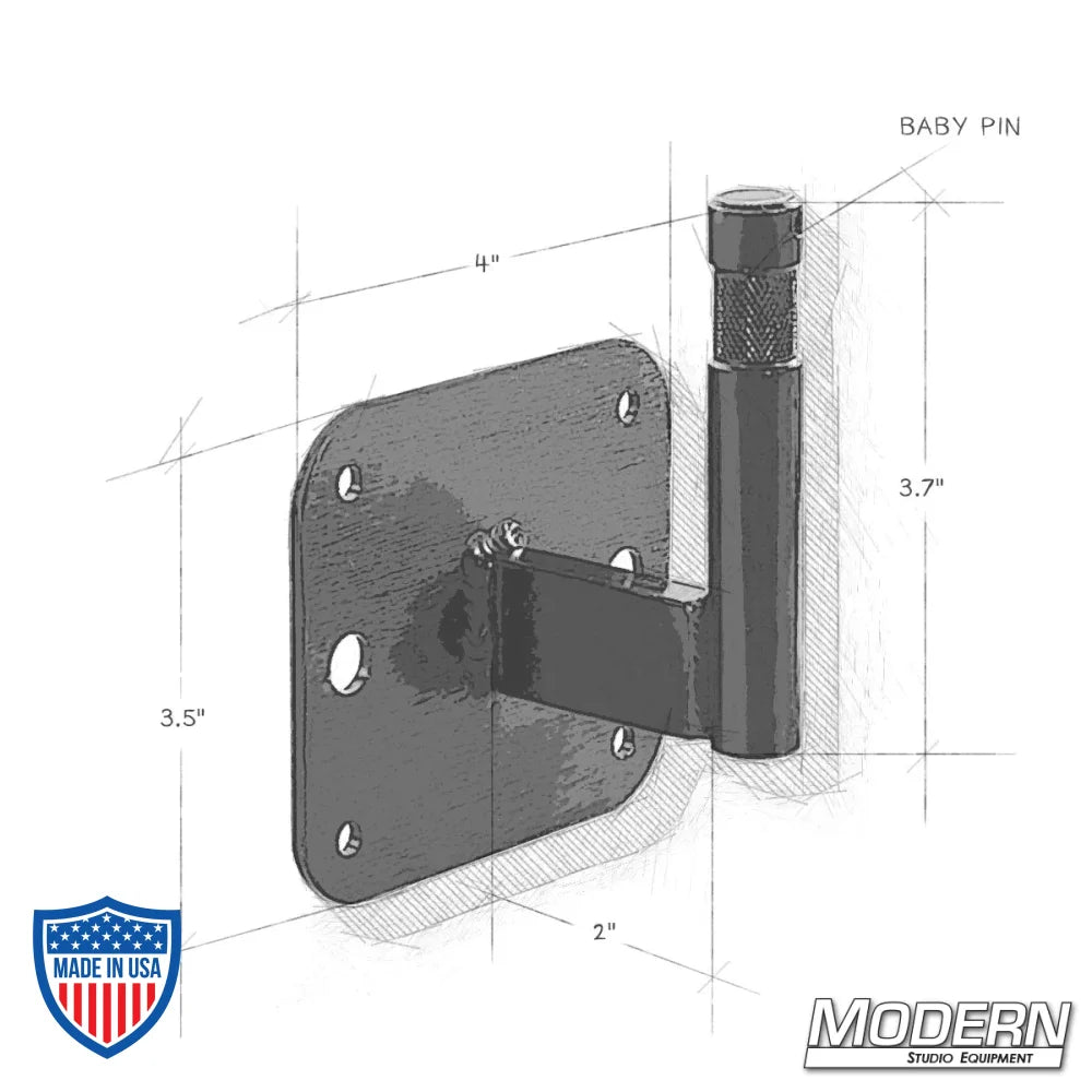 90° Nail On Plate With Baby Pin (Short)