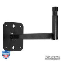 90° Nail On Plate With Baby Pin (Tall) - Black Zinc