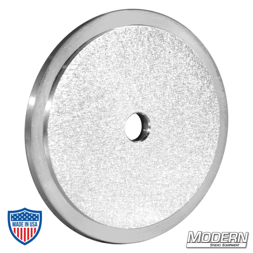 Aluminum washer with step (3/8") for film grip and rigging, used as a spacer for the mitchell.