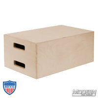 CNC cut birch apple box with smooth rounded edges for film grip and rigging tasks.