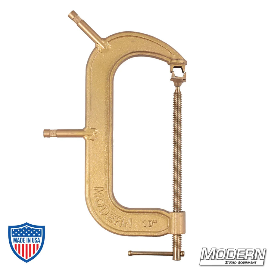 10" Baby C-Clamp with Two 5/8" Baby Pins for Film Grip Rigging