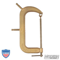 Baby C-Clamp - 12" forged c-clamp with two 5/8" baby pins for film grip and rigging.