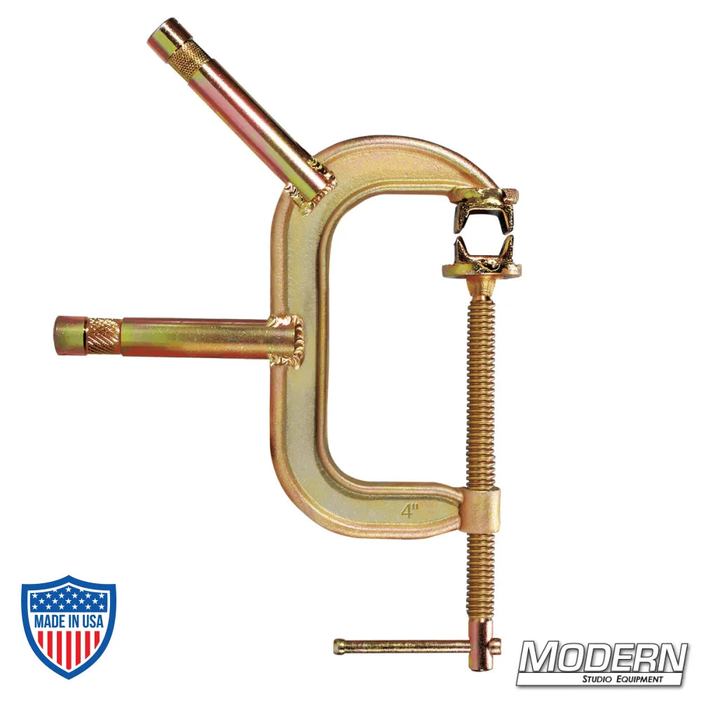 4" Baby C-Clamp with 5/8" Baby Pins for Film Grip Rigging