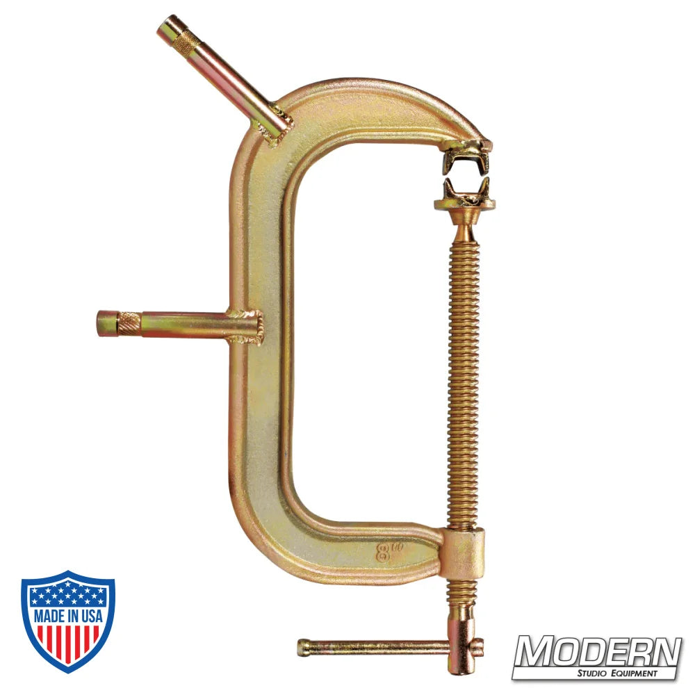 Baby C-Clamp 8" with Two 5/8" Pins for Film Grip Rigging