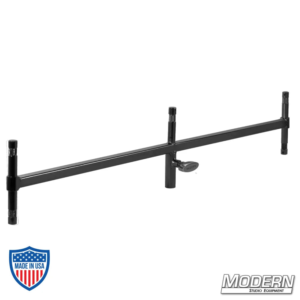 Baby Triple Header Black Zinc field goal post for mounting three monitors on a 5/8" baby stand for film grip rigging