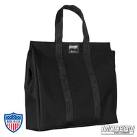 Black Cordura 1000 bag with velcro closure for carrying corners and ears from a 20' x 20' Speed-Rail® Frame, ideal for film rigging and grip.