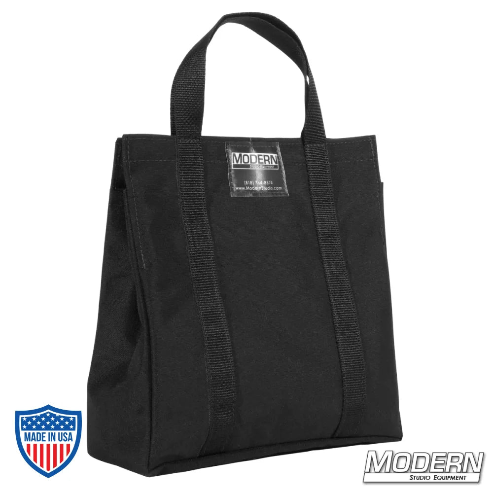 Black Cordura bag for corners and ears with velcro closure for 8'x8' or 12'x12' frame, ideal for film grip rigging