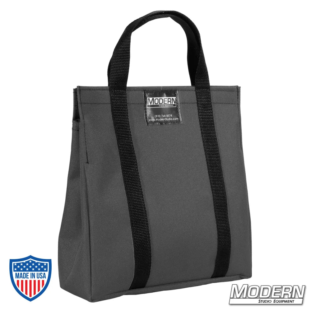 Black Cordura 1000 bag with velcro closure designed for film grip rigging, suitable for 8'x8' or 12'x12' frames.