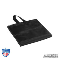 Black 48" x 48" Basic Flag Bag with velcro closure and handle for film grip and rigging equipment.