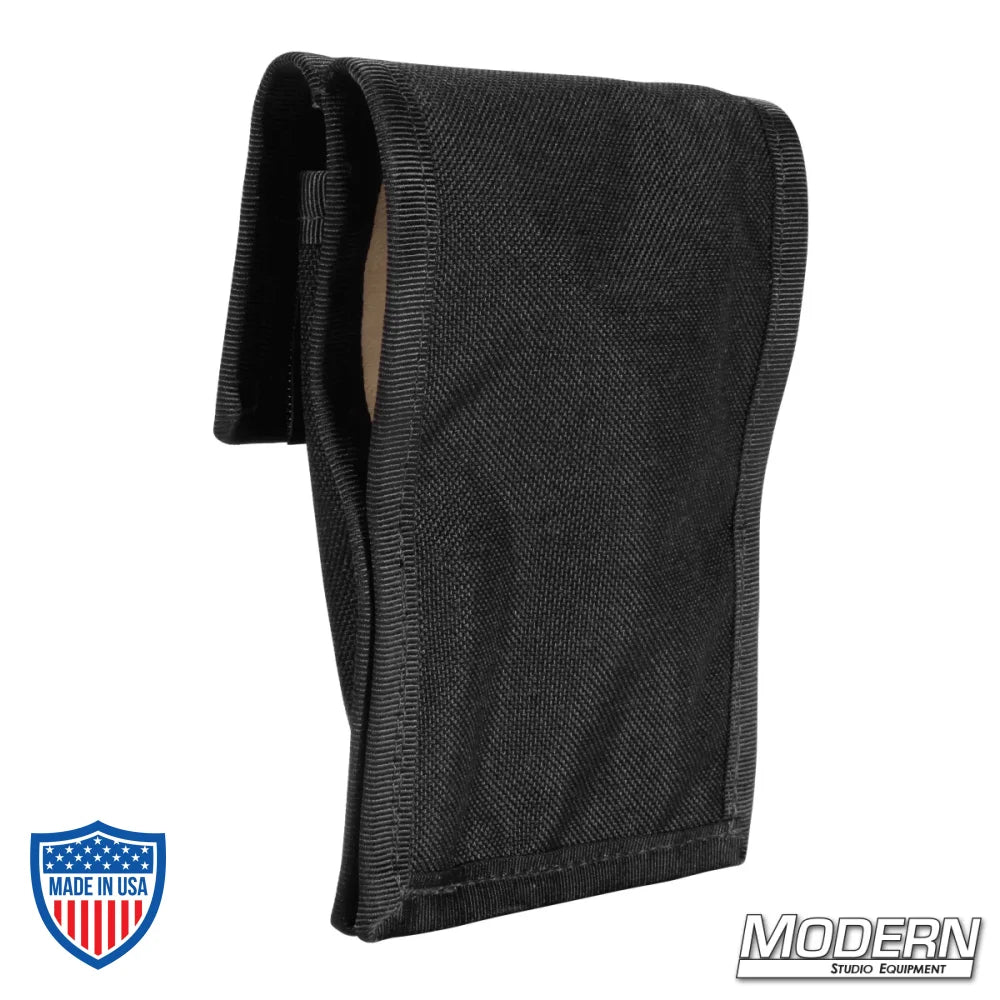 Best Boy Pouch for film grip rigging, small cordura pouch holding a pen and notepad.