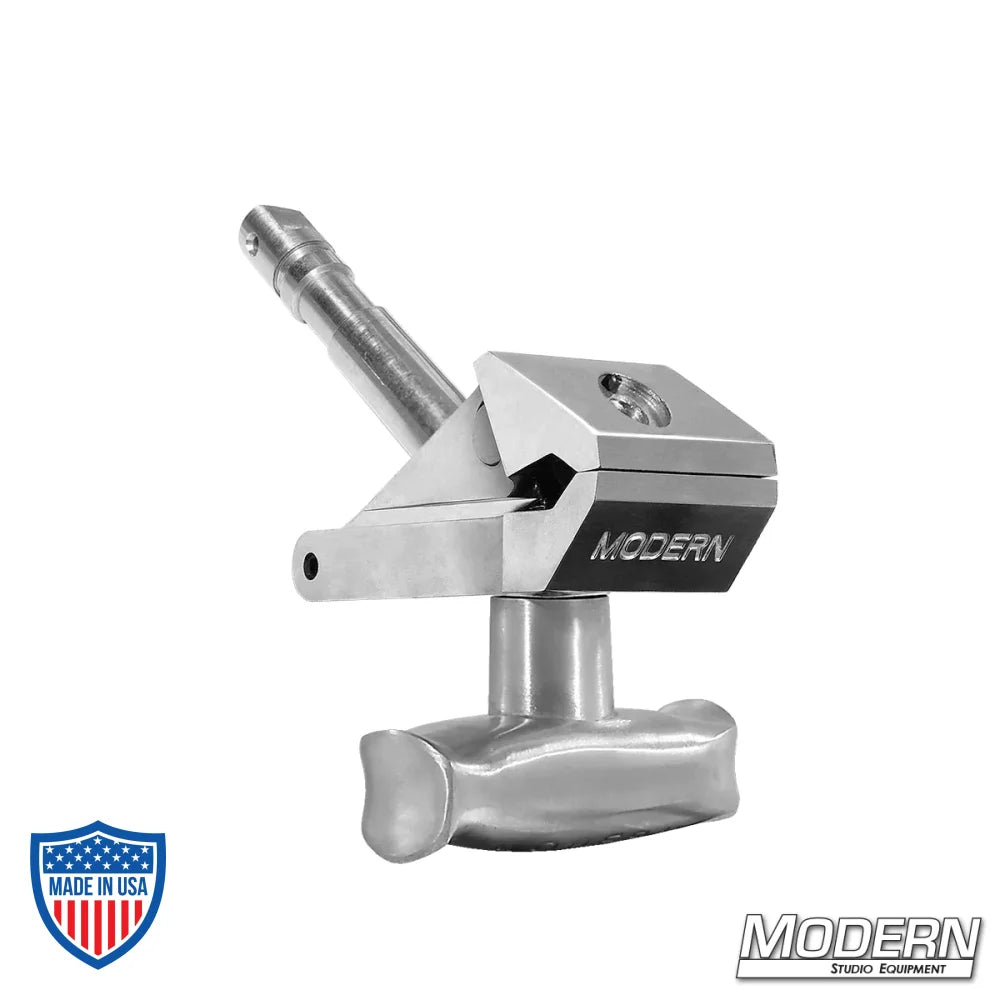 Die cast aluminum Big Bite Baby clamp with positional 5/8" baby pin, ideal for film grip and rigging tasks.