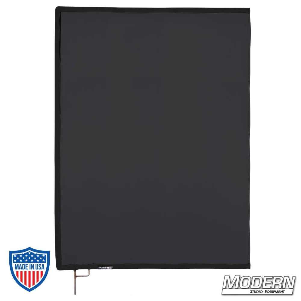 Black Artificial 1/4 Stop Silk Scrim on 304 Military-Grade Stainless Frame for Film Grip and Rigging.