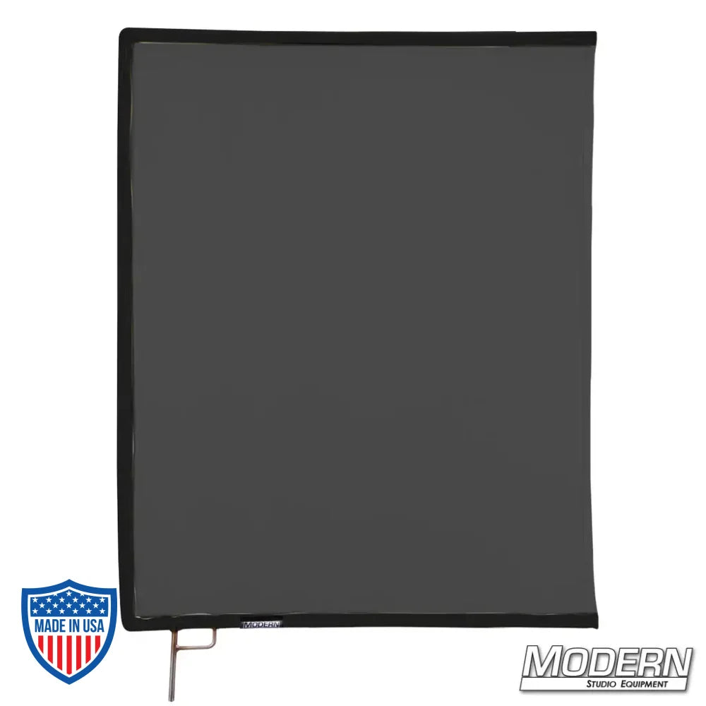 Black China Silk Scrim on 304 stainless frame for film grip rigging, diffuses light and removes reflectance by 1 stop