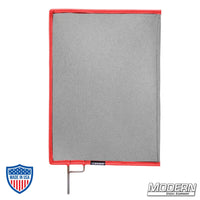 Black Double Scrim on 304 stainless steel frame, 1.2 stop material for film grip rigging, reduces light without altering color temperature.