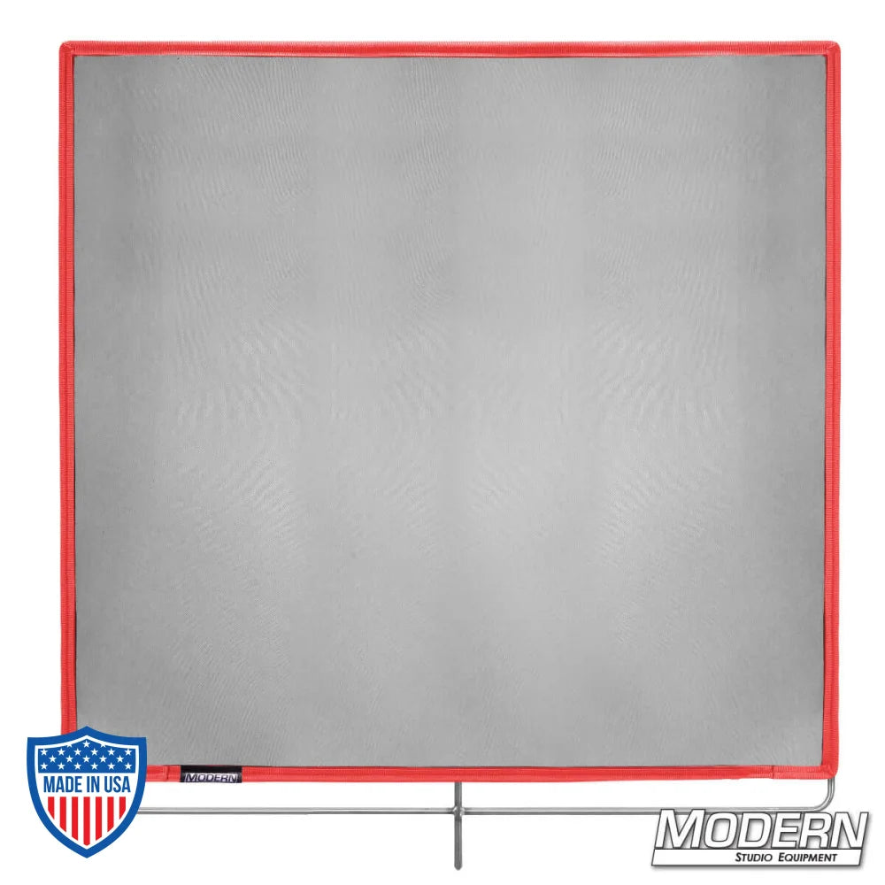 Black Double Scrim 48x48 mounted on 304 military-grade stainless frame for film, grip, and rigging applications
