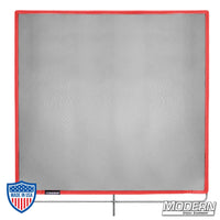 Black Double Scrim 48x48 mounted on 304 military-grade stainless frame for film, grip, and rigging applications