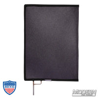Black Triple Scrim with stainless steel frame for film grip and rigging, 1.8 stop material reduces light without altering pattern or color temperature.