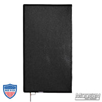 Black Triple Scrim with stainless steel frame, 1.8 stop material for film grip rigging, reduces light without altering color temperature