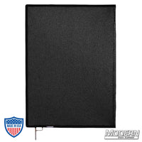 Black Triple Scrim with stainless steel frame for film grip and rigging to reduce light by 1.8 stops without changing color temperature