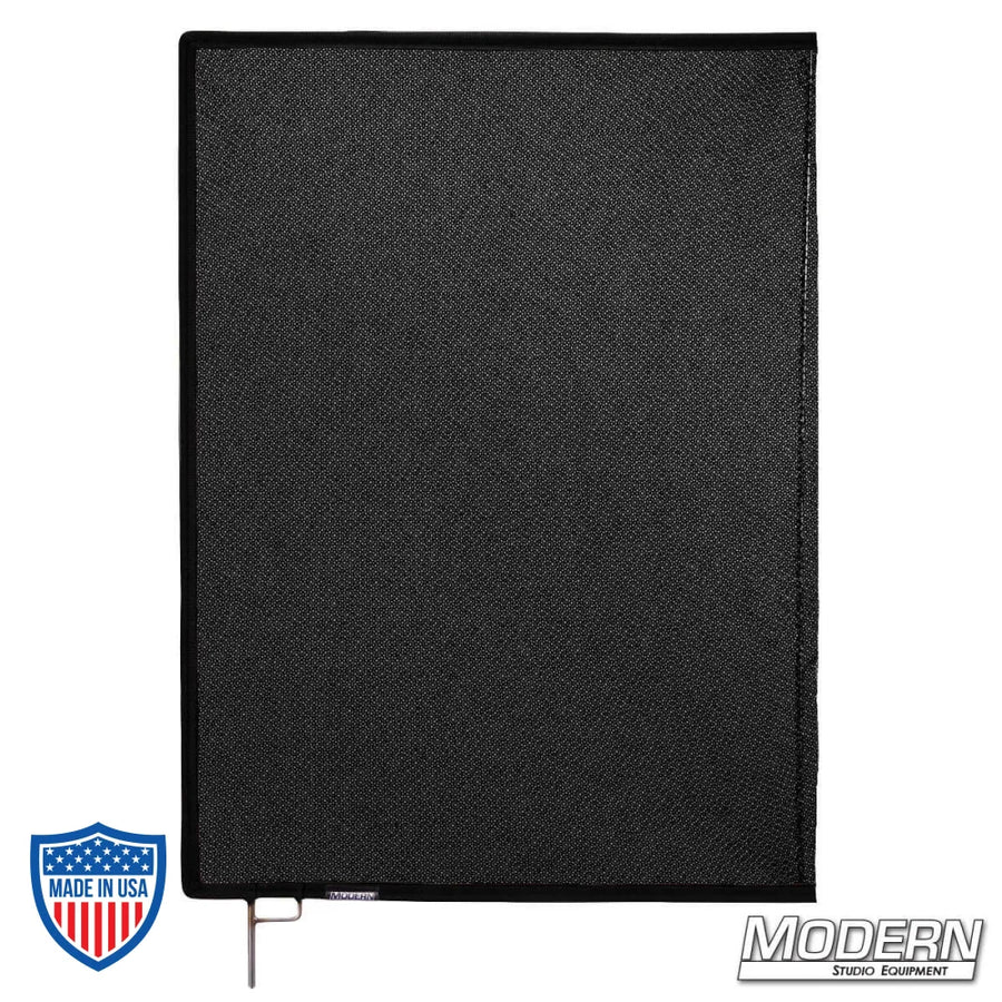 Black Triple Scrim with stainless steel frame for film grip and rigging to reduce light by 1.8 stops without changing color temperature