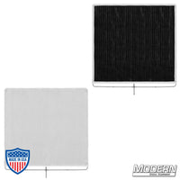 Black/White Poly Bounce - Griffolyn - 48" x 48" on military-grade frame for film, grip, and rigging applications.