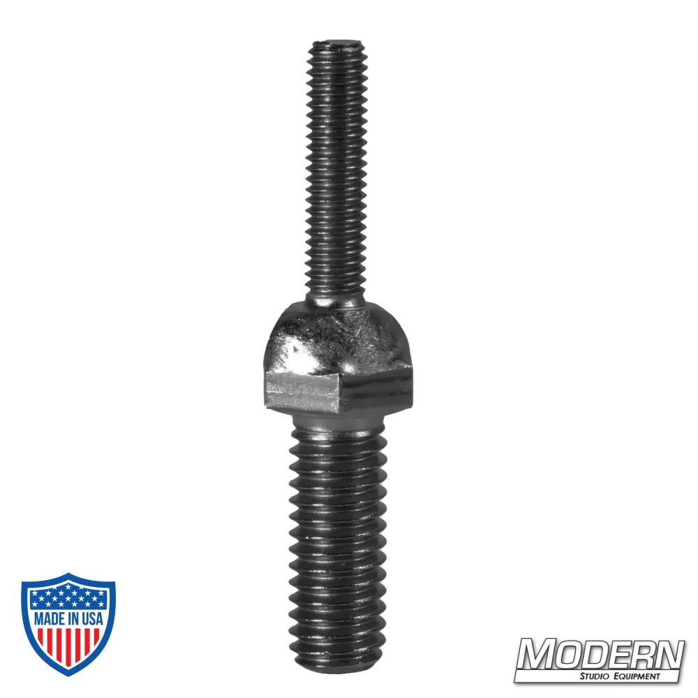Body starter metric to S.A.E. bolt, 6mm to 3/8", black zinc finish for film grip and rigging usage.