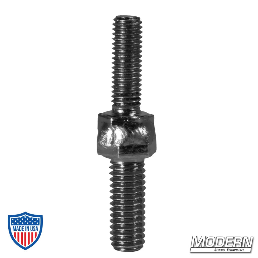 Body starter metric to S.A.E. black zinc bolt, 8mm to 3/8" for film grip rigging use, from Modern Studio Equipment.