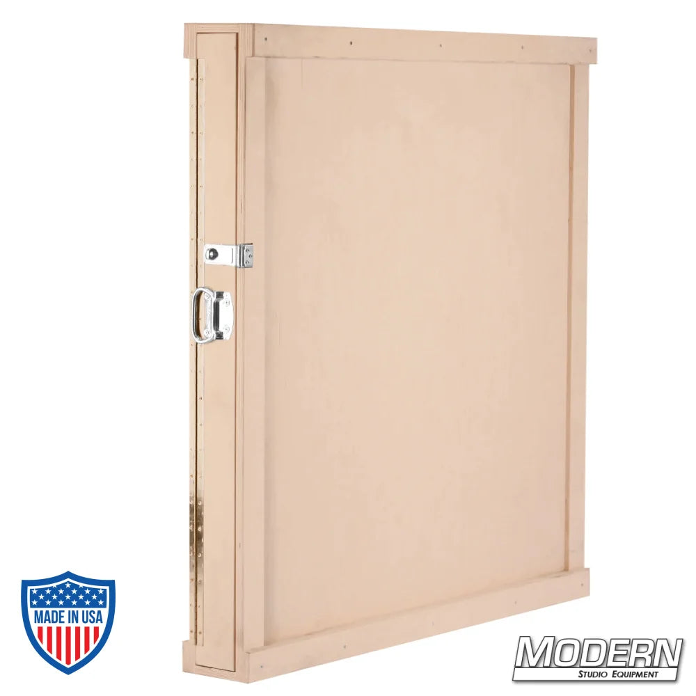 Extremely durable wooden box for mirrors and reflectors, perfect for film grip and rigging tasks.