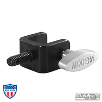 C-Clamp Adapter Bracket in Black Zinc with 3/8-16" male thread, designed for film grip and rigging setups