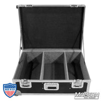 Rolling case for camera bazooka, ideal for film grip and rigging equipment, with padded compartments for protection and easy transportation.