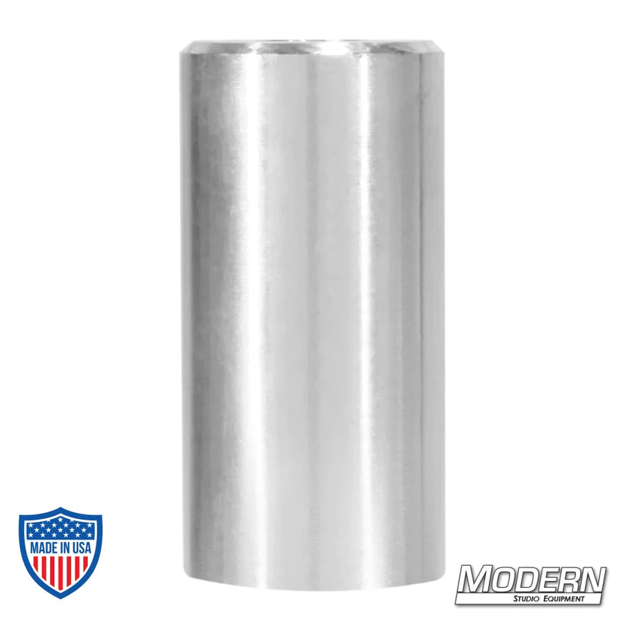 Aluminum camera riser post with 3/8" female threads for film grip and rigging