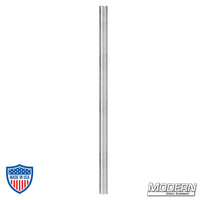 Aluminum camera riser post with 3/8" female threads for film grip and rigging.