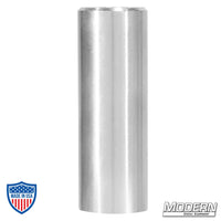 Aluminum camera riser post with 3/8" female threads for film grip and rigging, Modern Studio Equipment logo in corner.