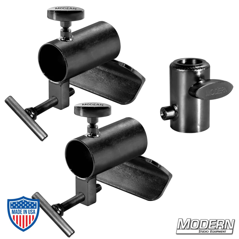 Candlestick Bracket Set 1-1/2" Speed-Rail® in Black Zinc for film grip rigging by Modern Studio Equipment