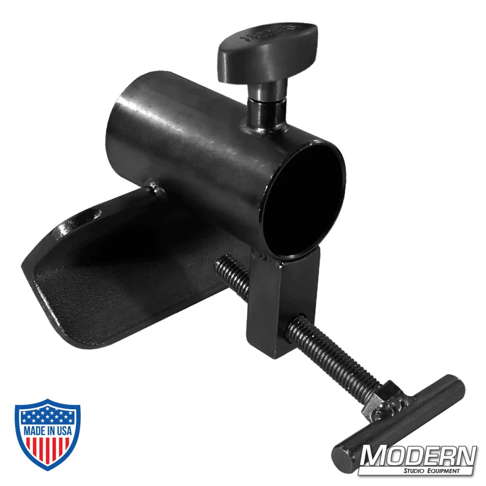 Candlestick Clamp for 1-1/2" Speed-Rail® - Black Zinc, ideal for film grip and rigging equipment.