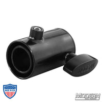 Candlestick Maker black zinc fitting for 1-1/4" Speed-Rail® to Junior Receiver for film grip and rigging applications.