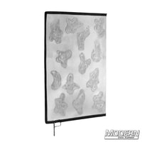 Celo Cucoloris screen glass with cucoloris pattern for creating shadow patterns, ideal for film grip and rigging setups.