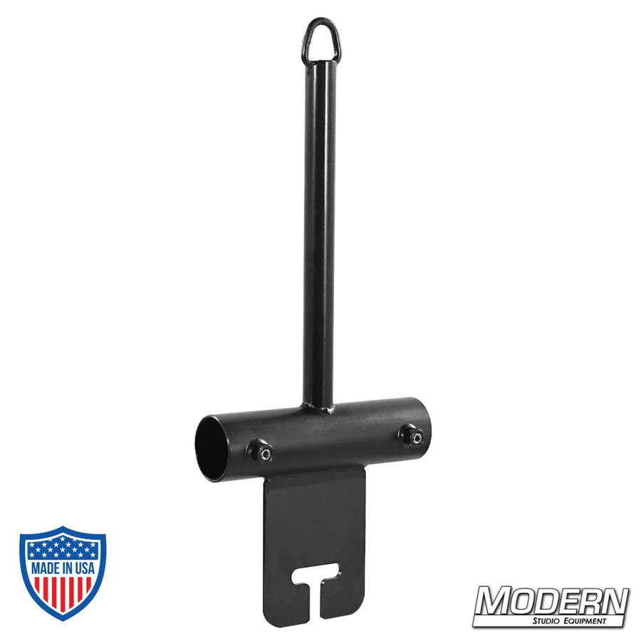 Black Zinc Center Boom Post with Ear for 1-1/2" Speed-Rail for film grip and rigging equipment