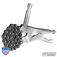 Chain Vise Grip with 5/8" Baby Pin for Film Rigging and Grip Work