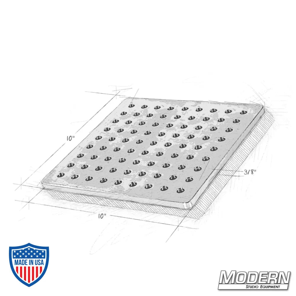 Aluminum cheese plate 10"x10"x3/8" for film grip rigging