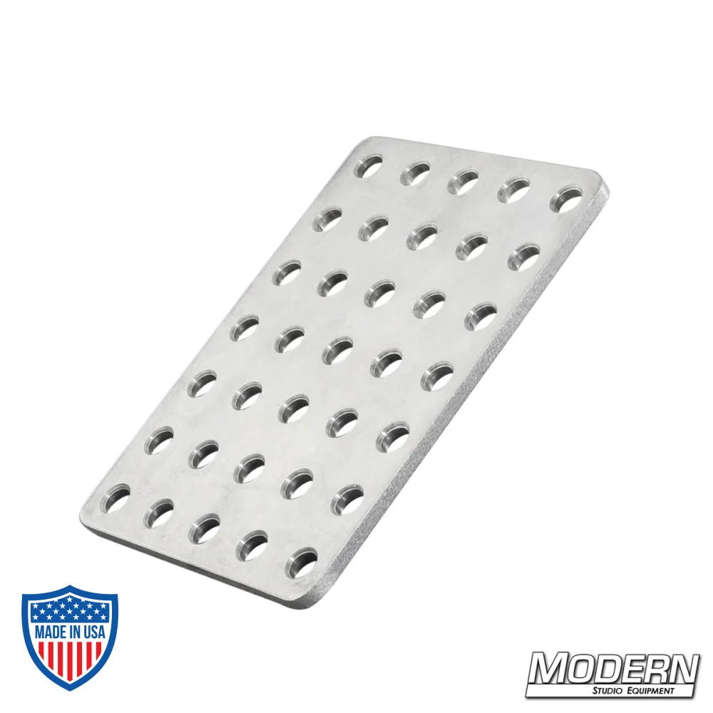 5" x 7" x 1/4" aluminum cheese plate for film grip and rigging applications