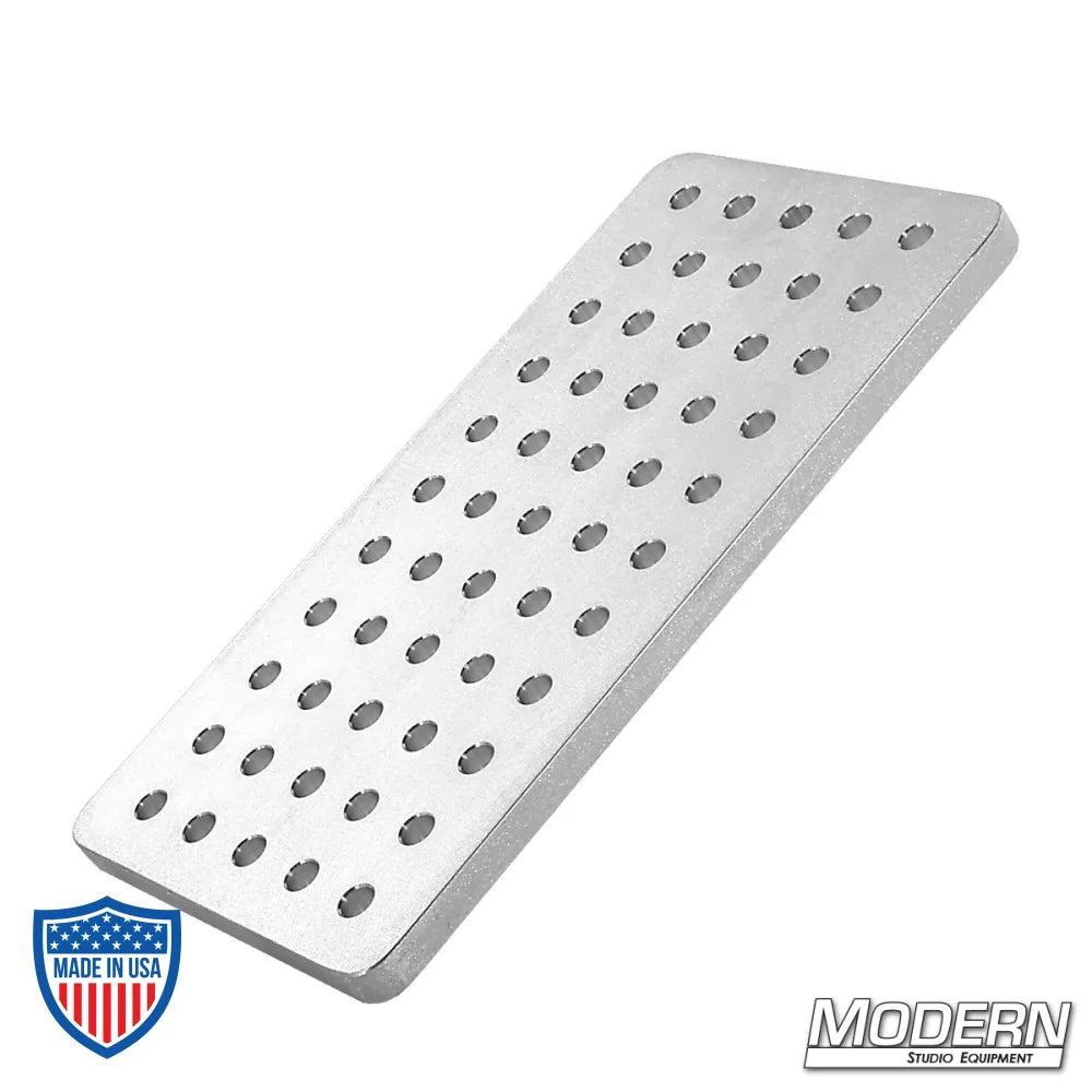 Aluminum cheese plate 6"x11.5"x0.5" for film grip and rigging equipment, Modern Studio Equipment.