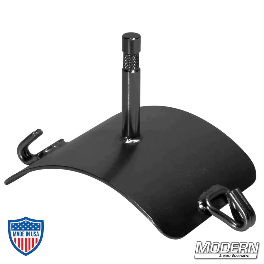 Concave Plate With Baby Pin - Black Zinc