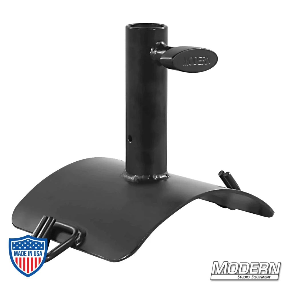 Concave Plate With Junior Receiver - Black Zinc