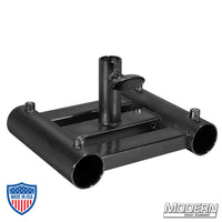 Condor Double Pipe Slider with Junior Receiver in Black Zinc for Film Grip and Rigging Equipment