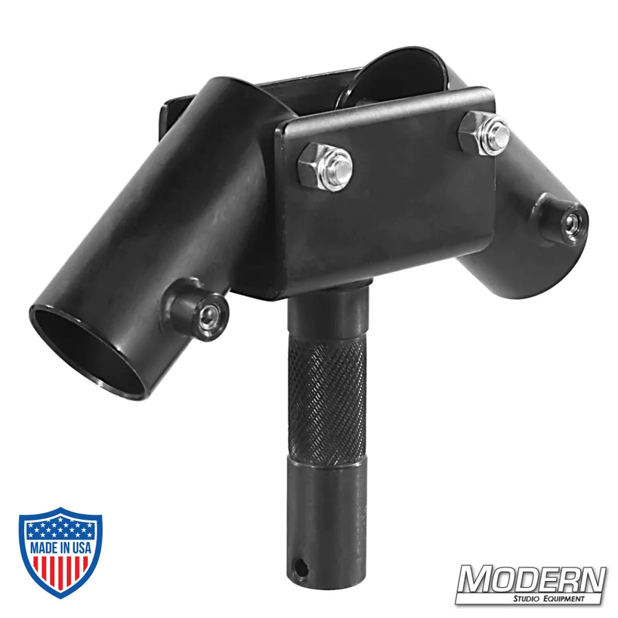 Cow bell for 1-1/4" Speed-Rail® in black zinc for film grip rigging