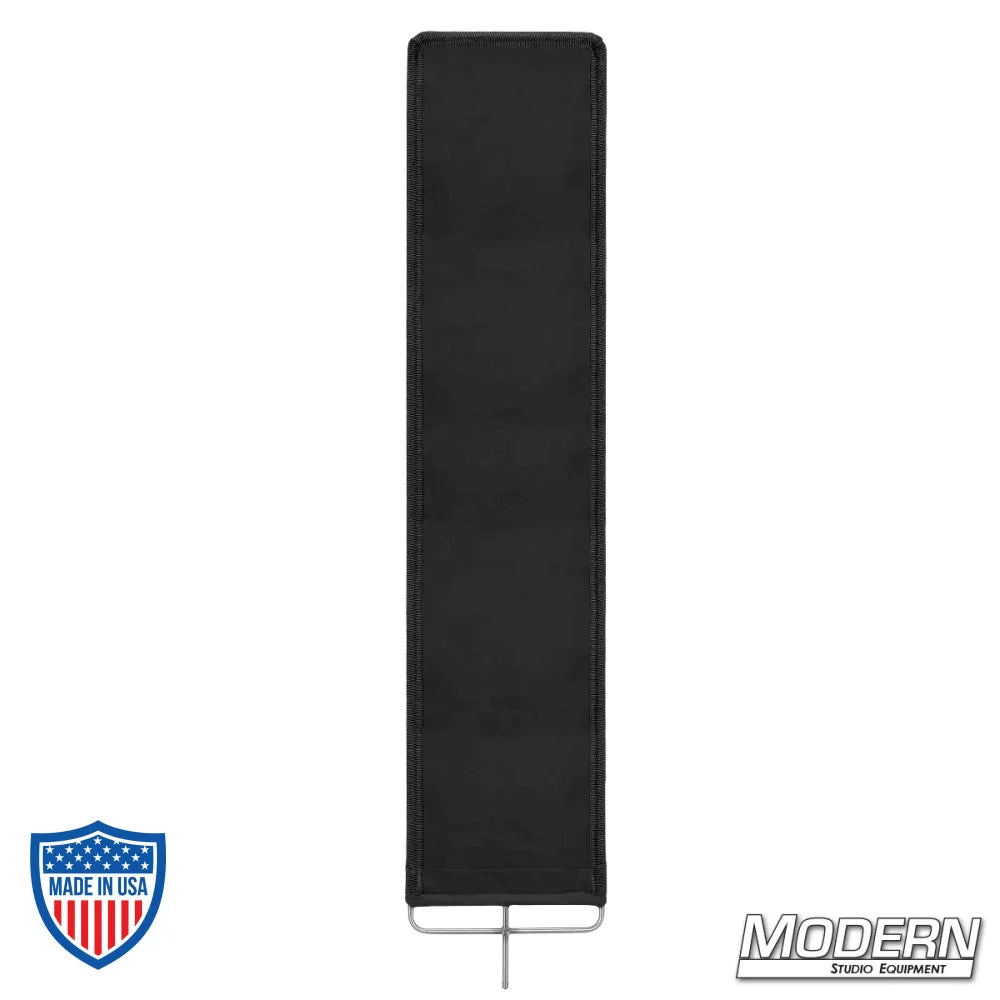 Stainless steel frame cutter with 16 oz. Commando cloth for film grip rigging, non-floppy and durable.